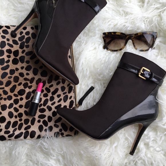 Black Patent leather Charles David ankle booties - Picture 1 of 6